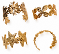 Gold Floral Cuff Kada | Botanical Open Bangle
