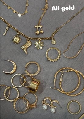 All gold Jewellery Jar