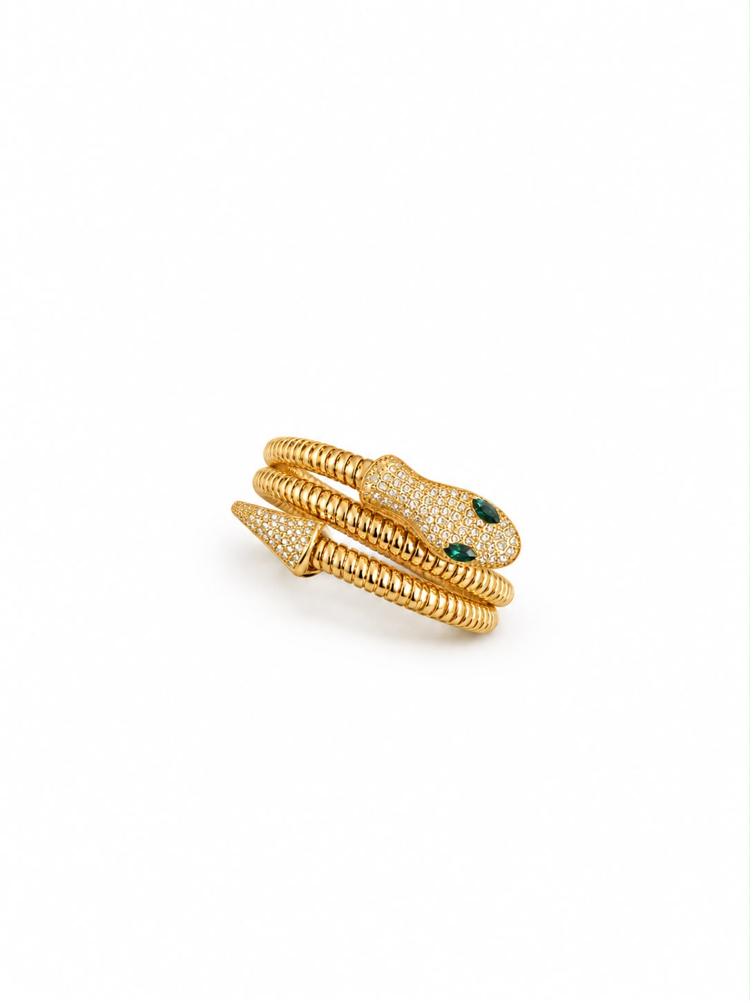 Gold Serpent Coil Bracelet – Anti-Tarnish