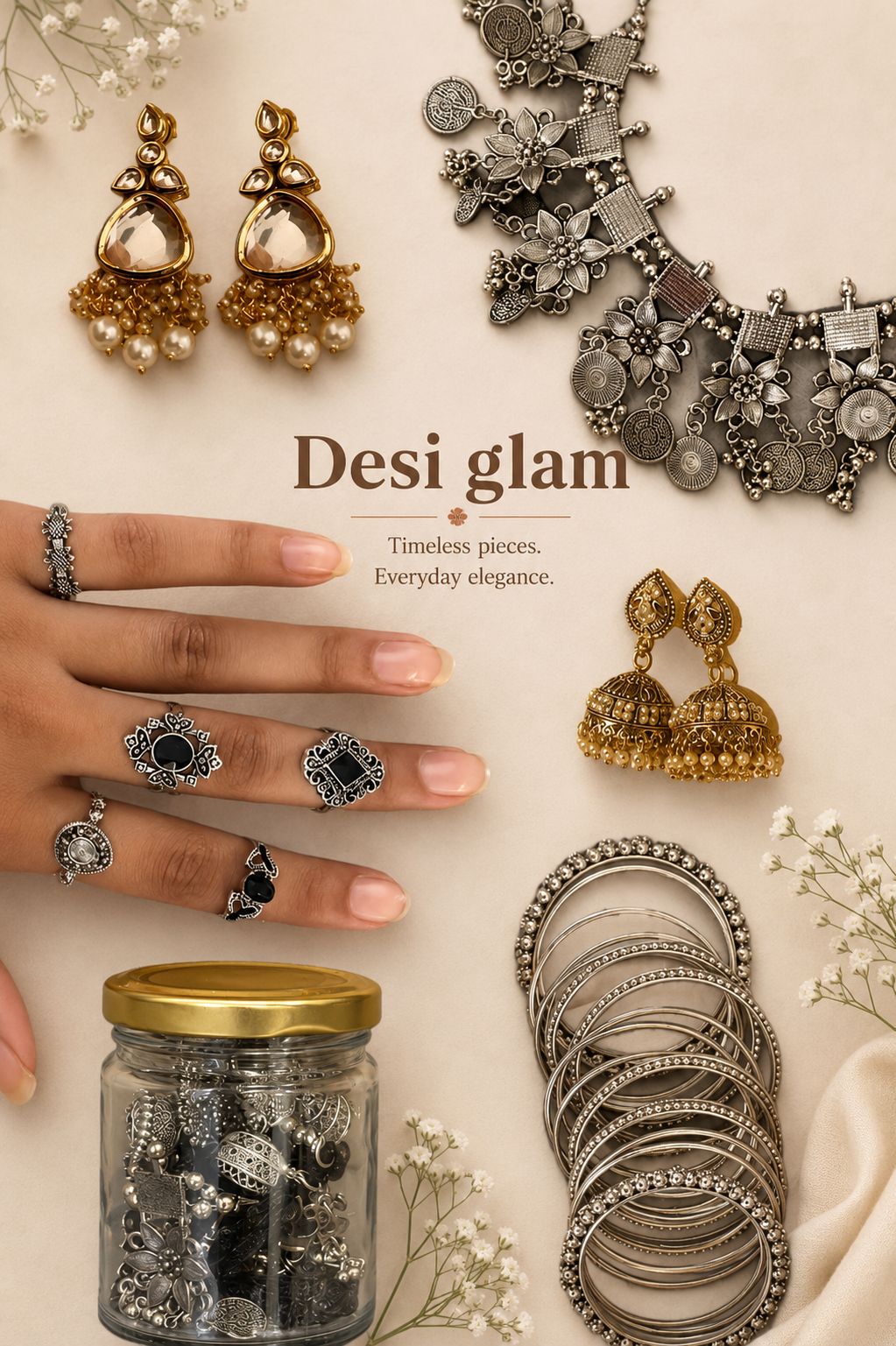 Desi glam Jewellery Jar