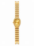 Gold Teardrop Dial Women Watch – Crystal Bezel Chevron Bracelet | BlindBling